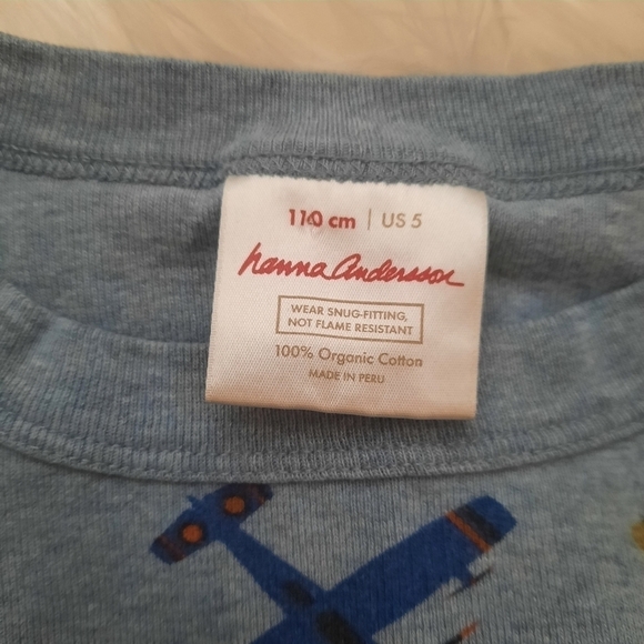 Hanna Andersson Gray Airplane Print PJ Top - Picture 4 of 6